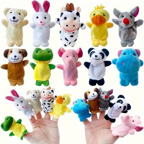 a set of 15 mini animal finger puppets cute and fun toys educational games and creative imagination an ideal gift