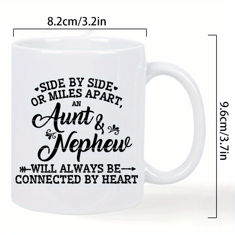 11oz reusable insulated ceramic coffee mug aunt nephew design     hand wash   unisex   gift idea gift coffee mug drinkware durable ceramic coffee bar accessories 2