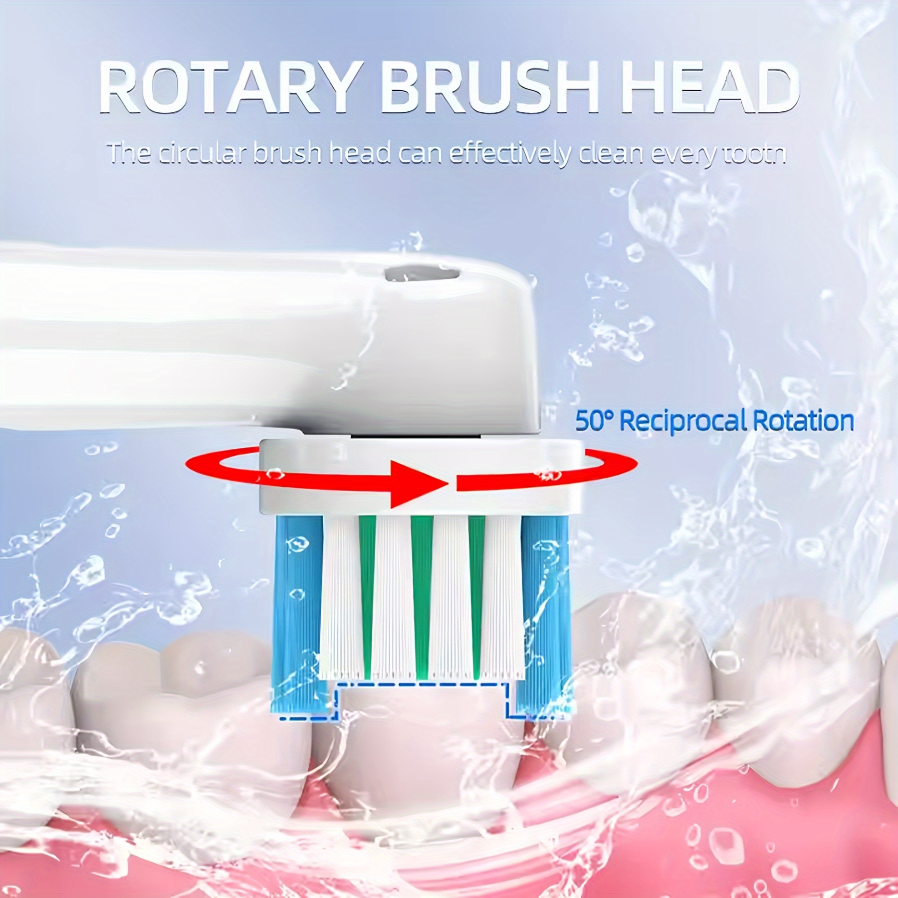 Powerful Rechargeable Electric Toothbrush- Compatible with Oral-B Brush Heads | Includes 10 Long-Lasting Replacement Heads | Ultra-Soft DuPont Bristles | 3 Cleaning Modes | USB-C Fast Charging | IPX7 Waterproof | Great Gift for Family or Travel