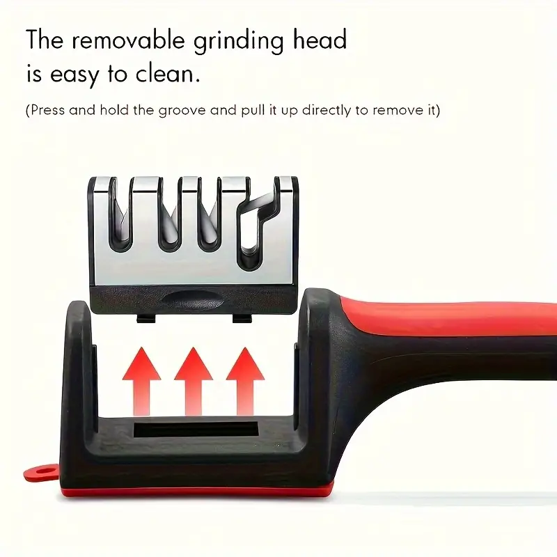 1 professional knife sharpener heavy duty grade 4 sharpener with steel construction non slip base no electricity needed for kitchen camping workshop ideal mothers day gift for home cooks tool sturdy construction reliable performance manual sharpening tool camping gear Product details 2