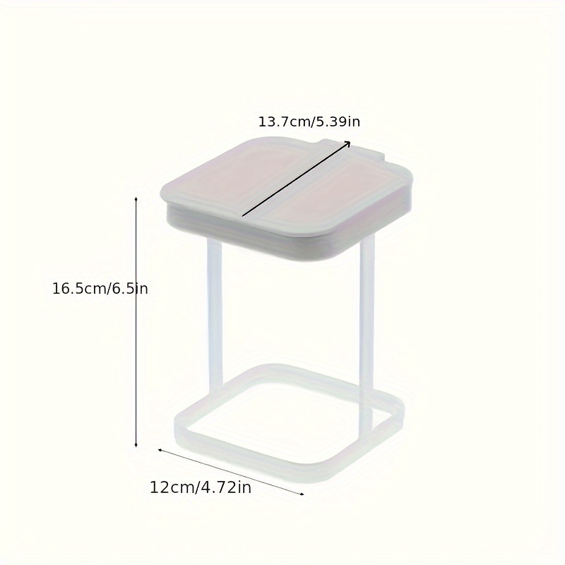 compact square   trash can with storage rack clear plastic no power needed     room organization Product details 4