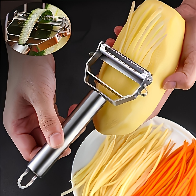 stainless steel multi functional kitchen tool sharp blade peeler slicer for potatoes carrots more ergonomic handle for     food prep food slicing   durable peeler vegetable slicer