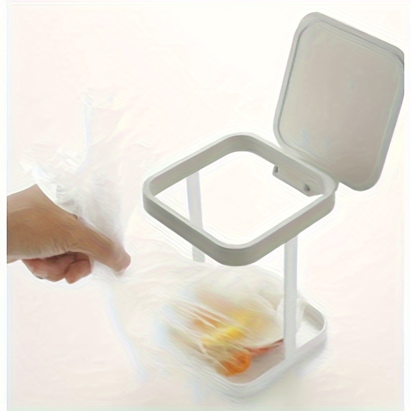 compact square   trash can with storage rack clear plastic no power needed     room organization Product details 5
