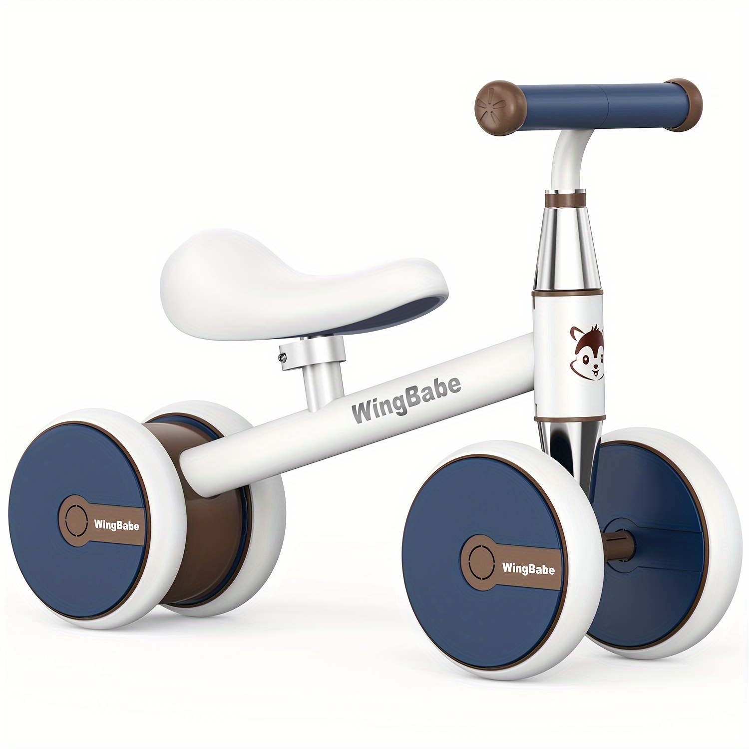 Baby Balance Bike for Toddlers 10-36 Months, 4-Wheel First Ride Bike for Boys and Girls, Multiple Colors