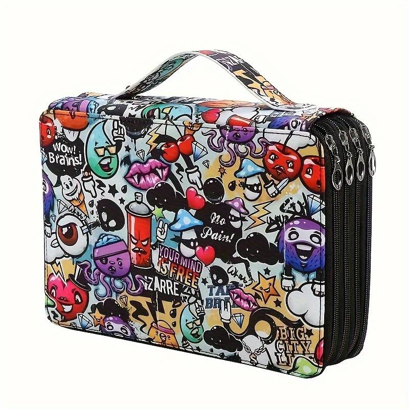 Colored Pencil Case - Large Capacity Pencil Holder With Zipper Closure...