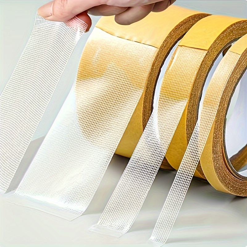 1  sticky high   double sided tape no residue fabric backing grid design for   fixing carpets faux leather walls floors plastic   multipurpose indoor outdoor use 0