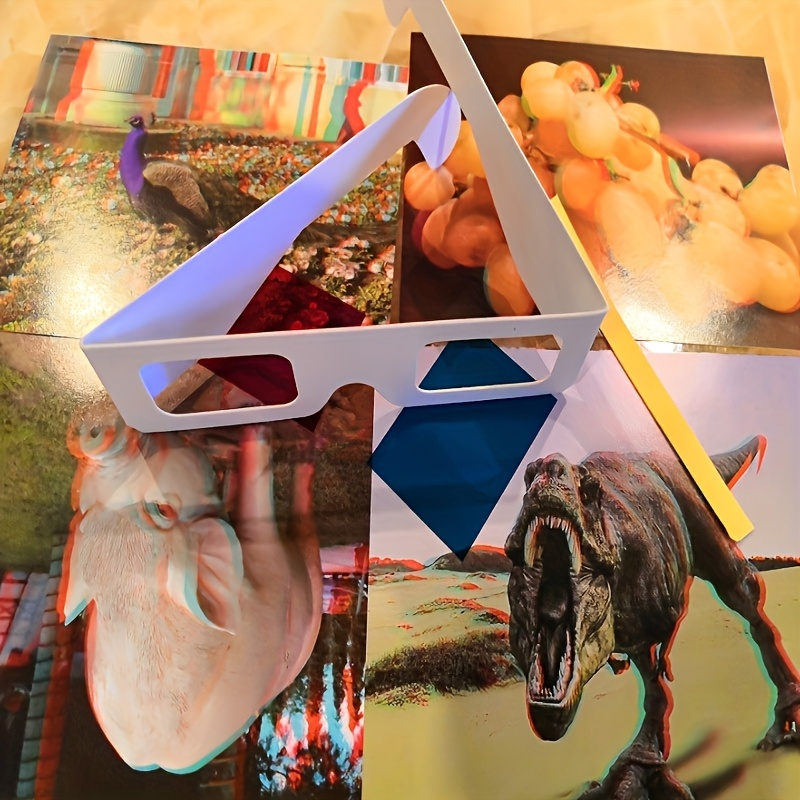 3pcs 10pcs universal paper 3d glasses red blue stereo movie Temu