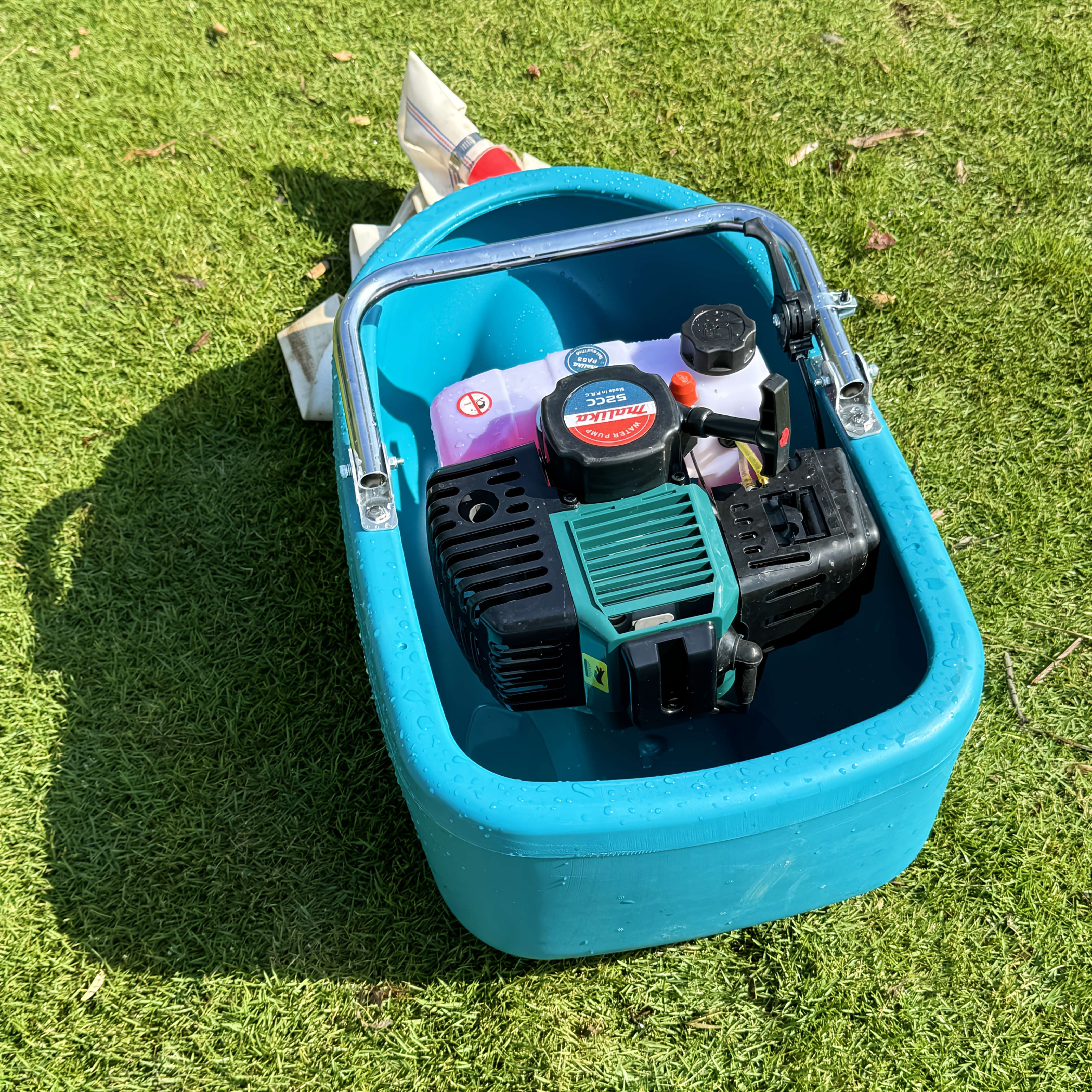 portable floating water pump with 5 meter hose gasoline powered ideal for garden irrigation and outdoor watering tasks submersible water pump Product details 4