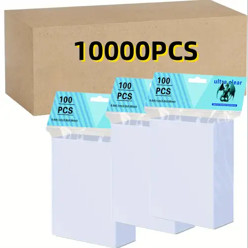 5000 card sleeves, clear sleeves for trading cards, baseball card sleeves, soft trading cards sleeve fit for mtg, tcg, baseball cards, football cards, game cards | High-quality & Affordable | Temu 5000 card sleeves, clear sleeves for trading cards, baseball card sleeves, soft trading cards sleeve fit for mtg, tcg, baseball cards, football cards, game cards | High-quality & Affordable | Temu