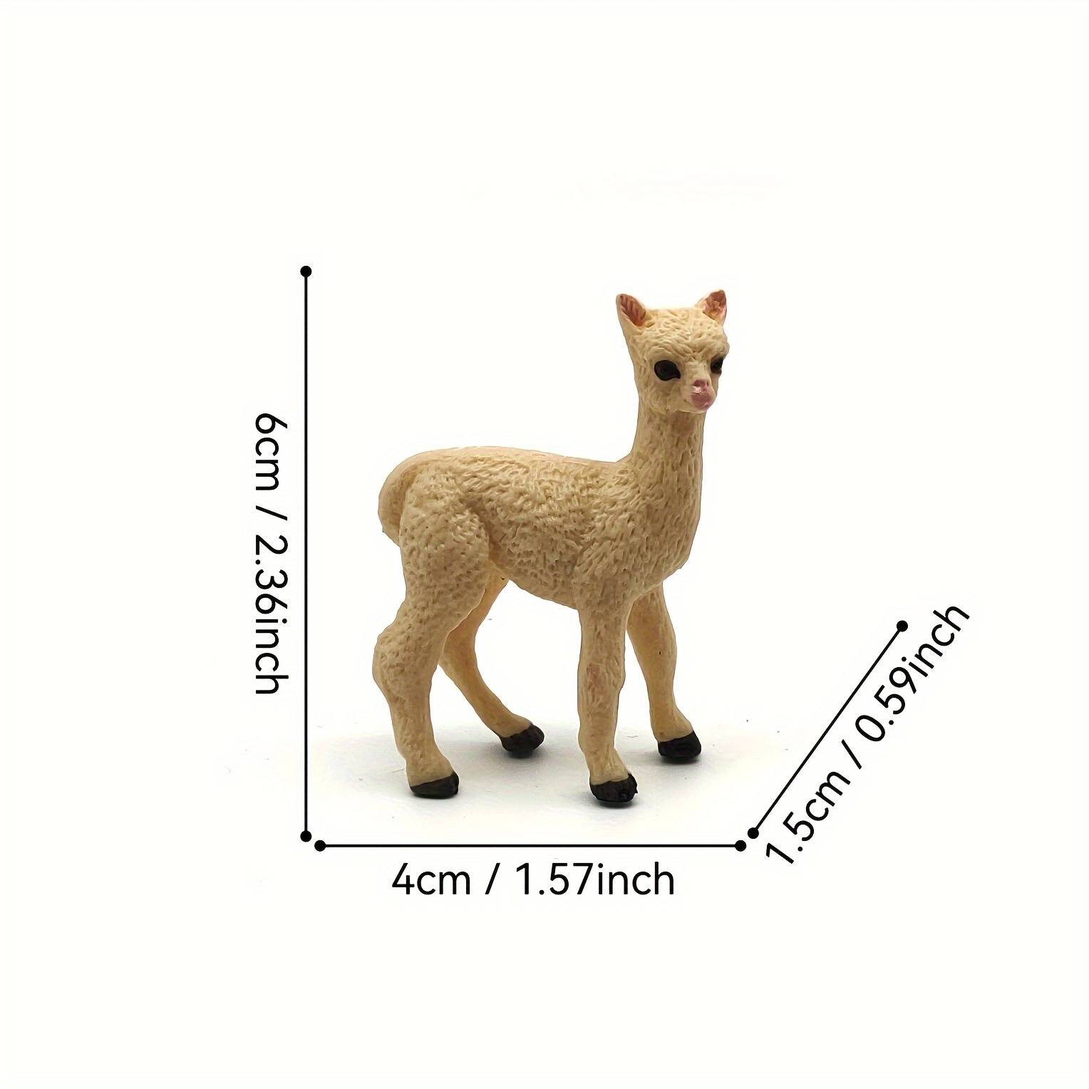 Alpaca Figurine for Garden Decor and Display