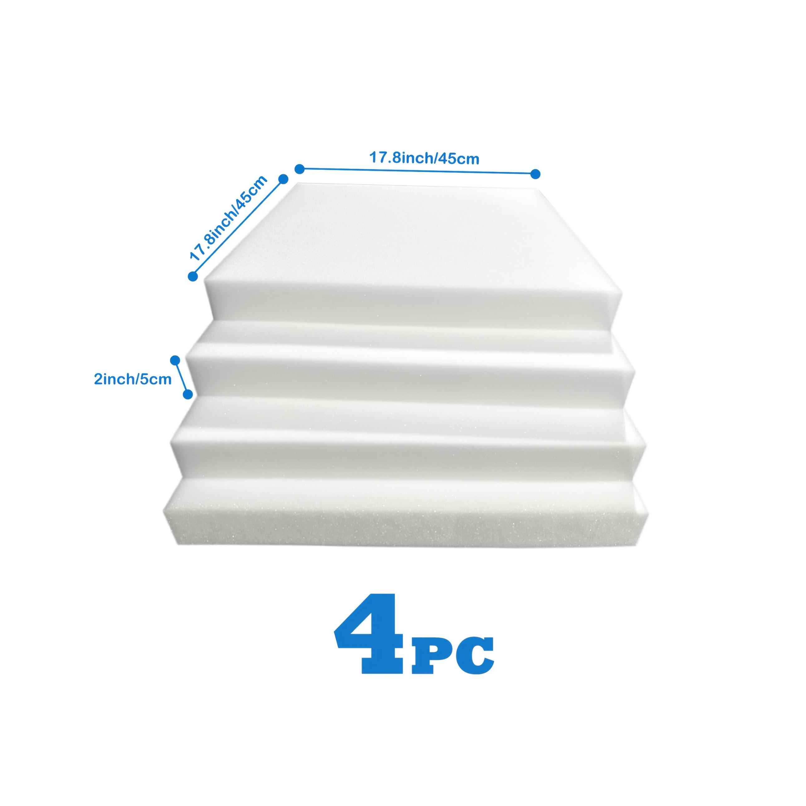 4pcs of 45 45 50 50 thickness 5cm indoor outdoor high density