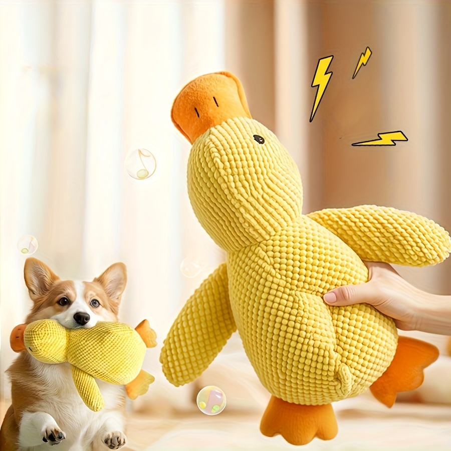 1pcanti bite down duck suitable for small to medium sized dogs with sound effect