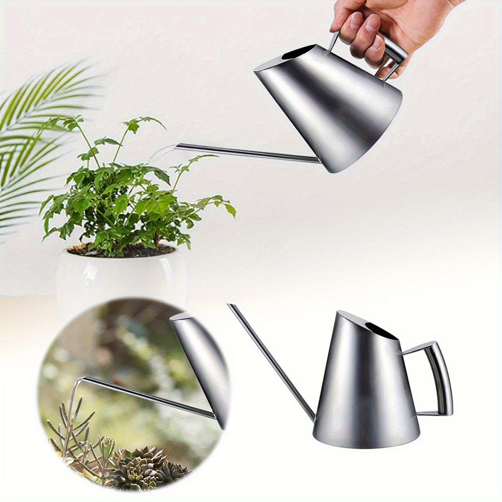 Office Plant Accessory 250ml Stainless Steel Watering Can - Small Indoor  Plant Waterer With Long Spout For Succulents & Potted Plants Small Indoor  Plant Care