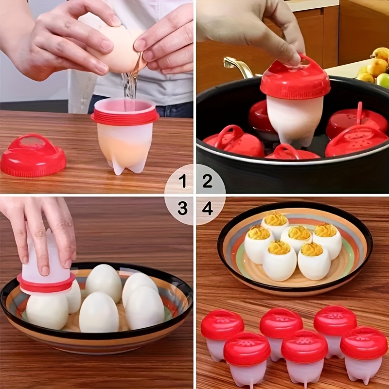 6/9 Silicone Egg Cookers: Non-Stick, Heat Resistant Boiling Cups - Easy to Use and Steam Kitchen Gadgets, Perfectly Hardened for Soft or Medium/Hardness 2 6/9 Silicone Egg Cookers: Non-Stick, Heat Resistant Boiling Cups - Easy to Use and Steam Kitchen Gadgets, Perfectly Hardened for Soft or Medium/Hardness - Image 2