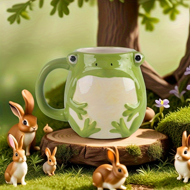 Ceramic Frog Mug, Hand-painted 3d Animal Ceramic Cup For Coffee Or Water