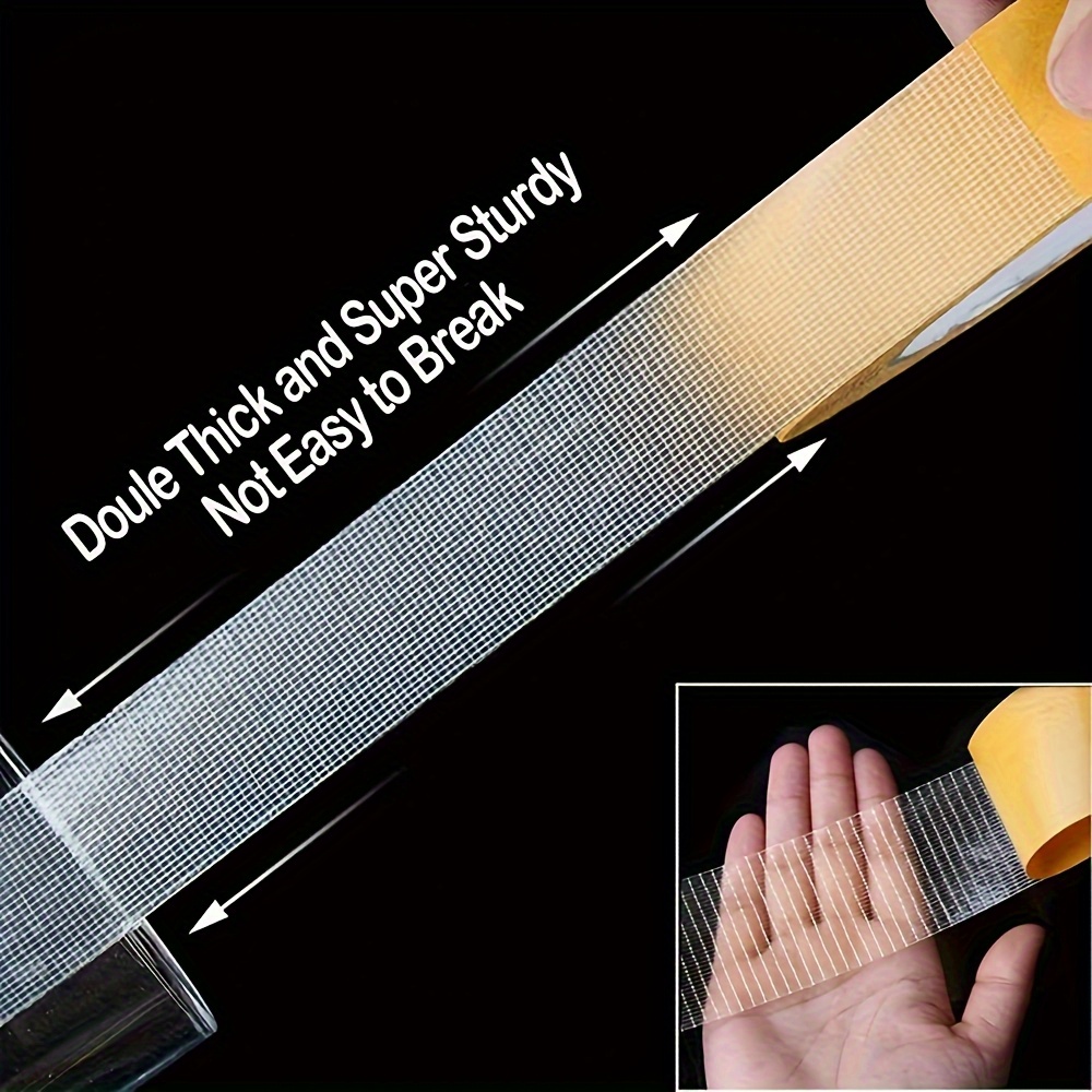 1  sticky high   double sided tape no residue fabric backing grid design for   fixing carpets faux leather walls floors plastic   multipurpose indoor outdoor use 1