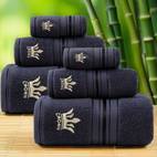 6pcs bath towel set 2 washcloth 2 bath bath towel embroidered absorbent thick towels for daily use and bathroom essentials 100 cotton fabric for christams gift