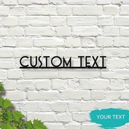 custom metal wall sign personalized wrought iron nameplate with text design door garden decor indoor outdoor customization high quality durable metal material name signage sign durable metal sig