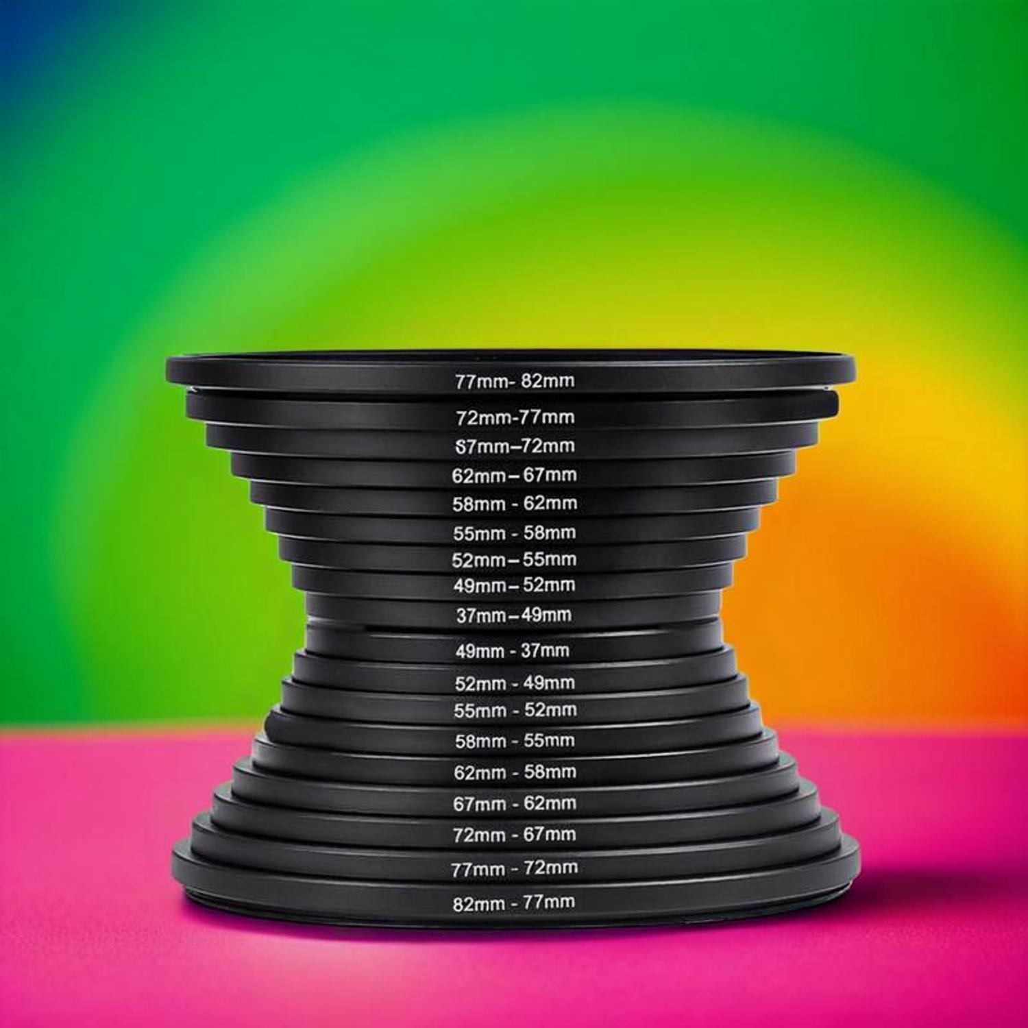 77 72 67 62 58 55 52 49 mm Step Down Rings SET 7pcs