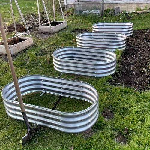 2 guard galvanized raised garden bed kit galvanized planter garden boxes outdoor oval large metal for vegetables
