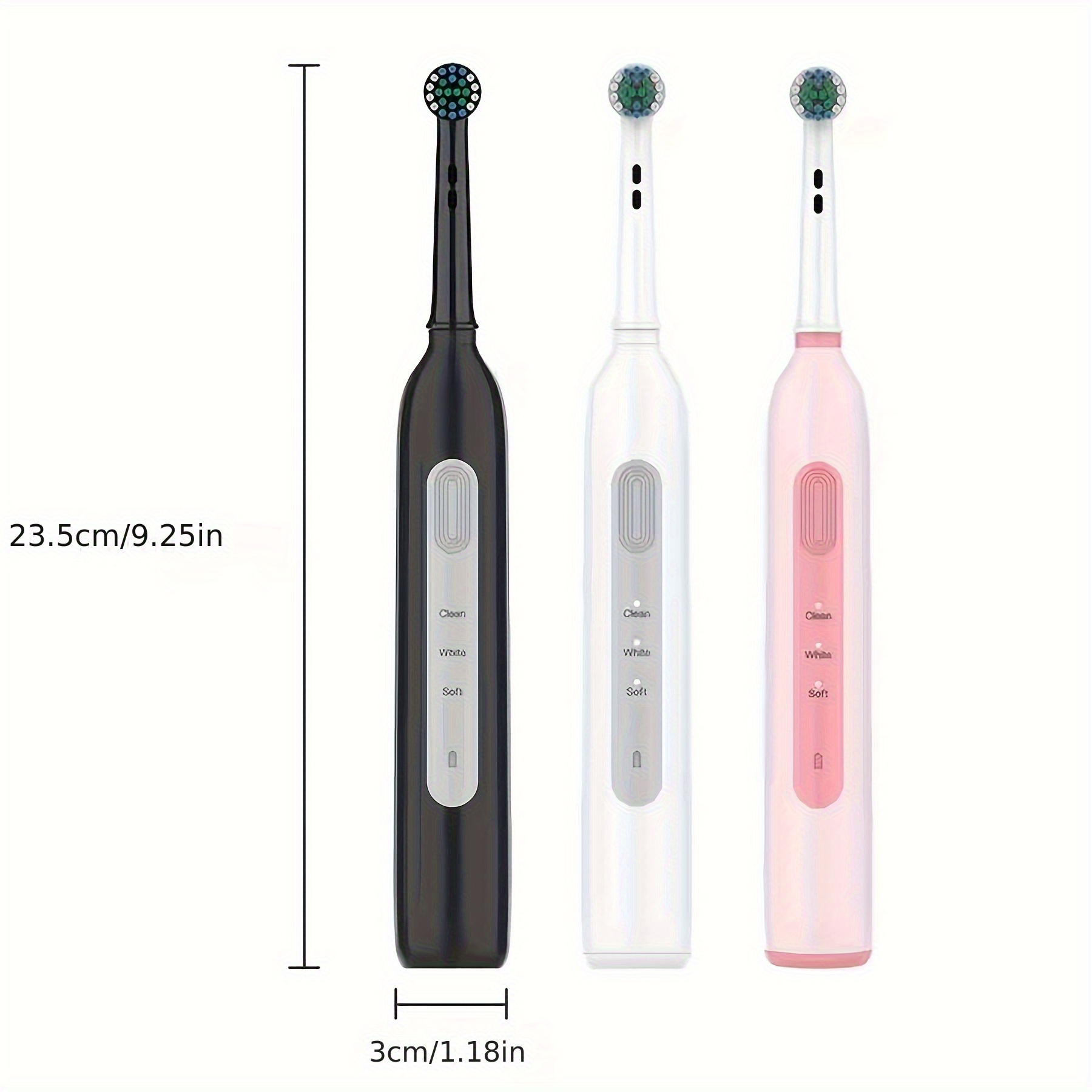 Powerful Rechargeable Electric Toothbrush- Compatible with Oral-B Brush Heads | Includes 10 Long-Lasting Replacement Heads | Ultra-Soft DuPont Bristles | 3 Cleaning Modes | USB-C Fast Charging | IPX7 Waterproof | Great Gift for Family or Travel