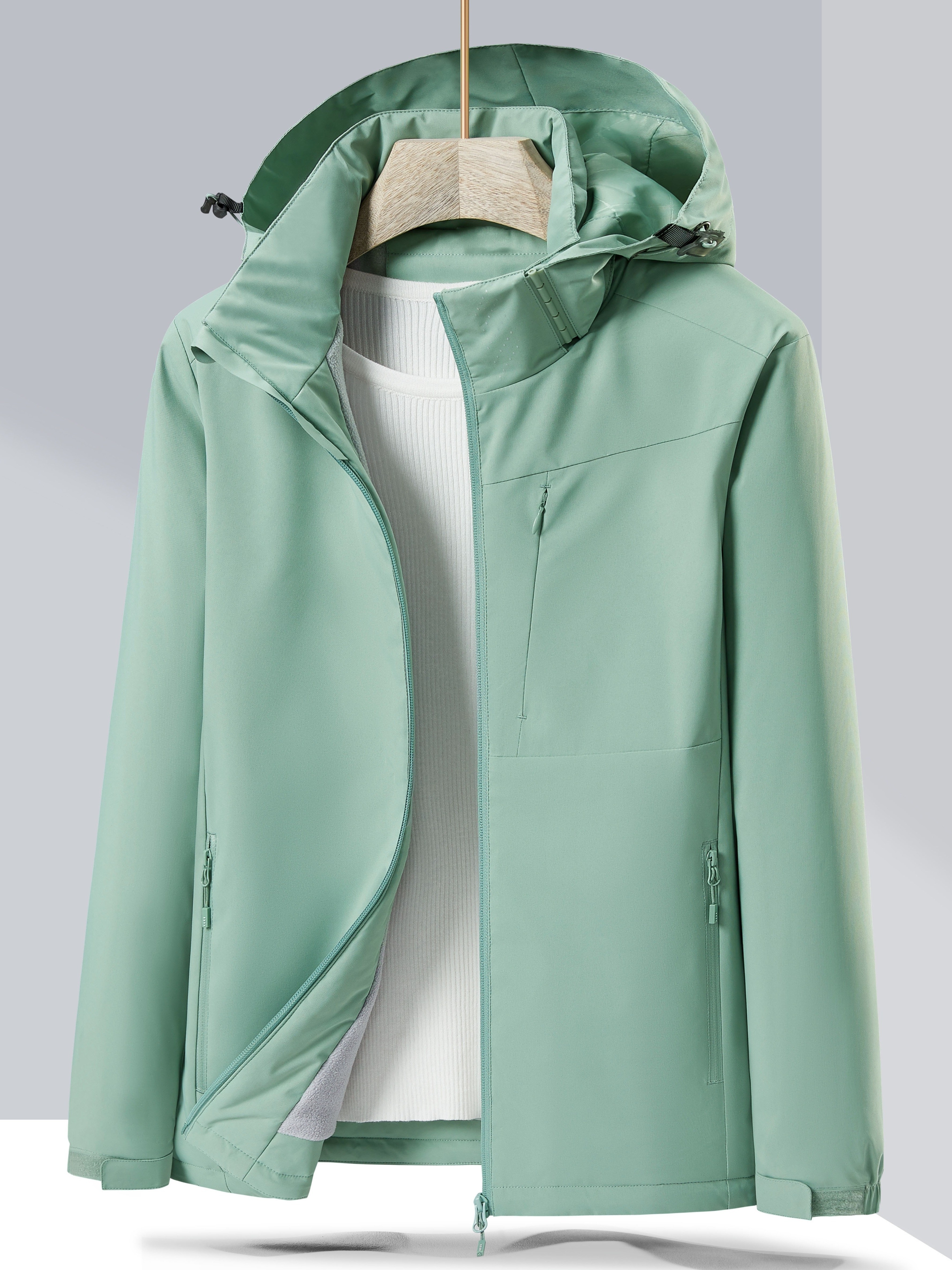 impermeable con forro polar mujer