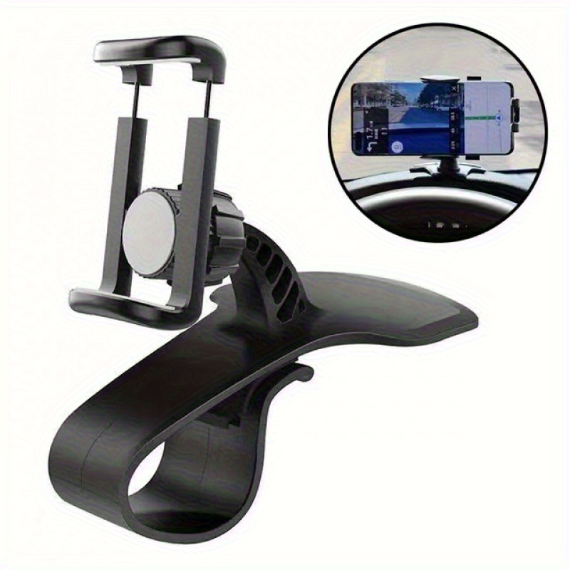1pc Universal Rotating Car Phone Mount- Waterproof Abs Material, , Oval Shape, Suitable For Car Models