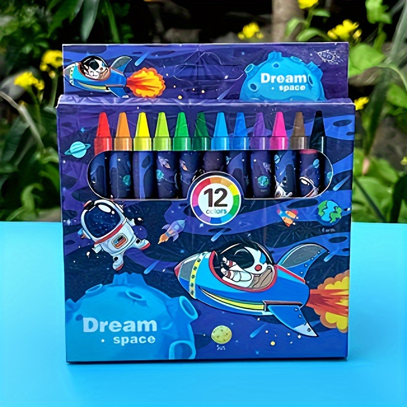 12pcs Non-Toxic Washable Crayons Set