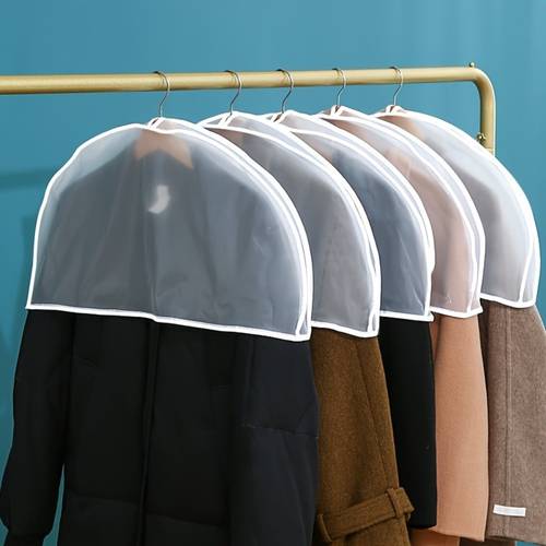 10pcs Household washable suit hanging bag protective cover - thick transparent clothing protective cover, clothing protective cover, wardrobe storage. 10-40pcs protective cover