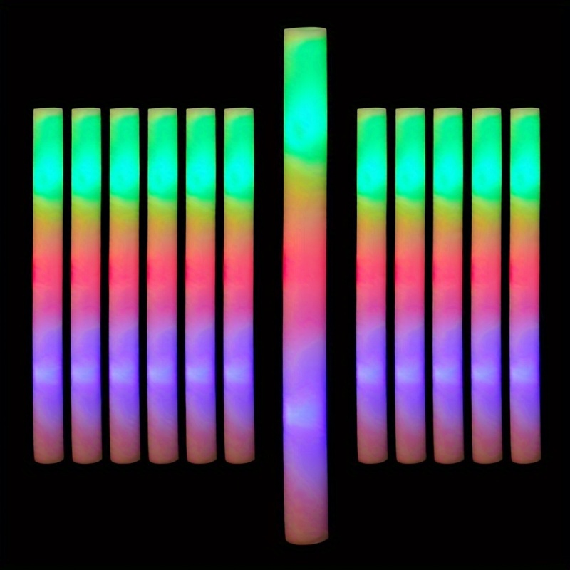 TEMU Gift For Her/him Multi-item Party Favor Packs!! 28pcs Led Foam Light - 3-color Flashing Party Favors For Weddings, Sporting Events, Concerts,