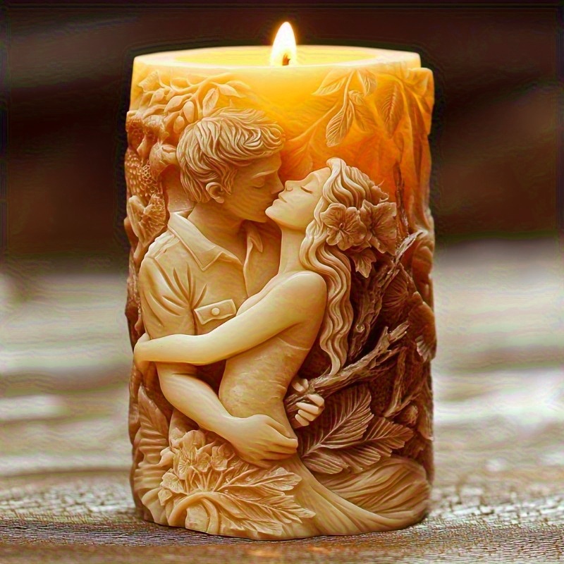 TOPYS - Juego De 2 Moldes De Velas De Oso De Rosa 3D, Moldes De Silicona Para El Día De San