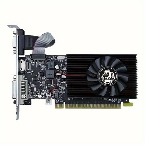geforce gt740 graphics card pcie 3 0 x16 128 bit wide memory bus 4gb ddr3 single fan cooling system 12 4 6 support compatible with 11 10 9 8 games for gaming streaming video editing compatible with pcie 3 0 slots gpu game graphics enhancer build heat dissipation