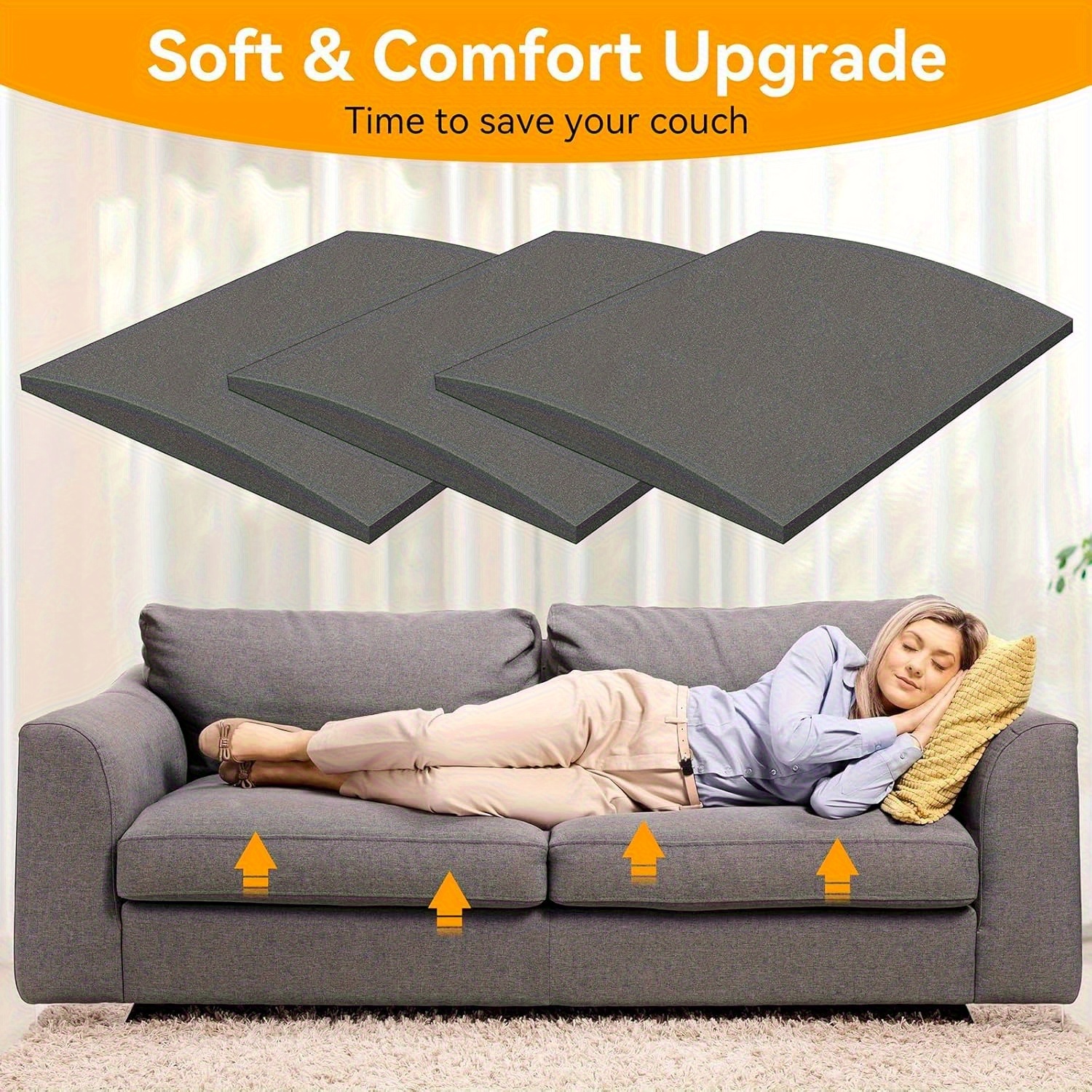 high density foam couch supports sagging cushions non wood Temu