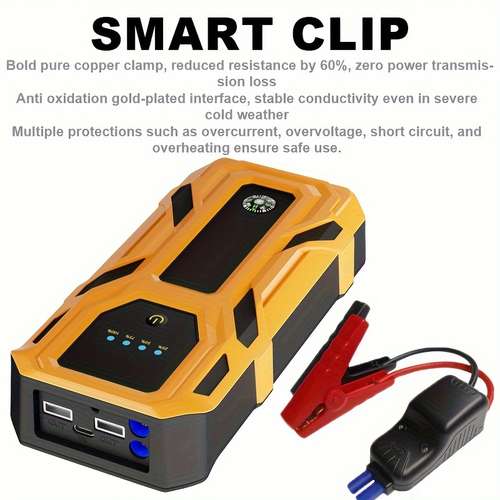 EC5 Connector To Alligator Clamp Jumper Cable Adapter - For 12V Car Jump Starters & Boosters
