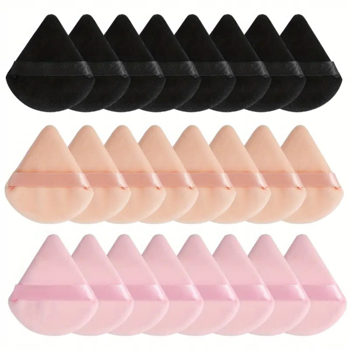 11 25pcs makeup powder   and sponges triangular cosmetic powder   reusable soft plush sponge makeup foundation sponges for face and body loose   makeup tools