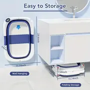 portable folding bath with and thermometer drainage hole durable foldable bathtub for to details 5