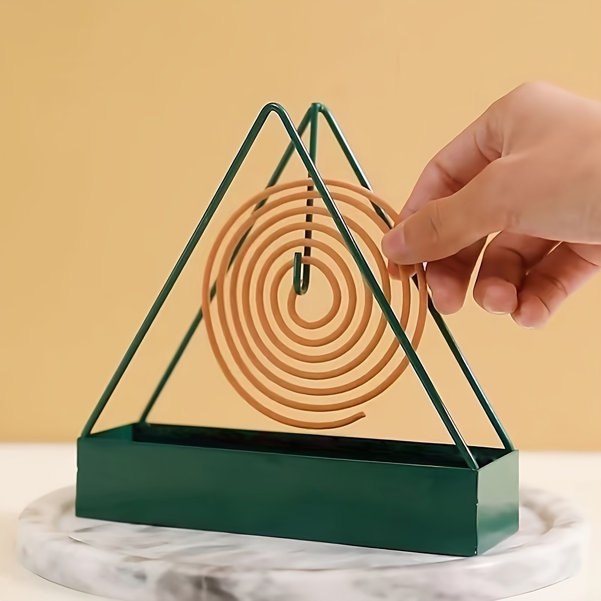 2PC Mosquito Coil Holder Snail Incense Holder Indoor Animal Hanging Coil Rack Coil Holder For Home Office Bedroom Table Decorations White