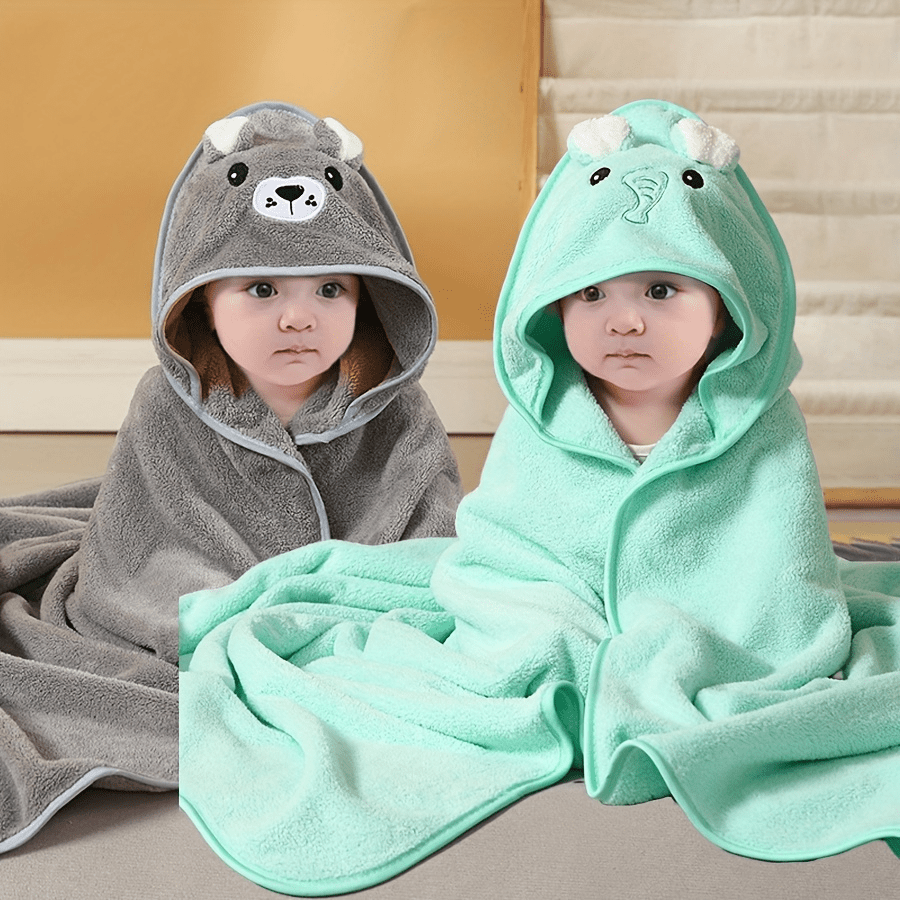 cute animal hooded baby bath towels high absorbency quick Temu