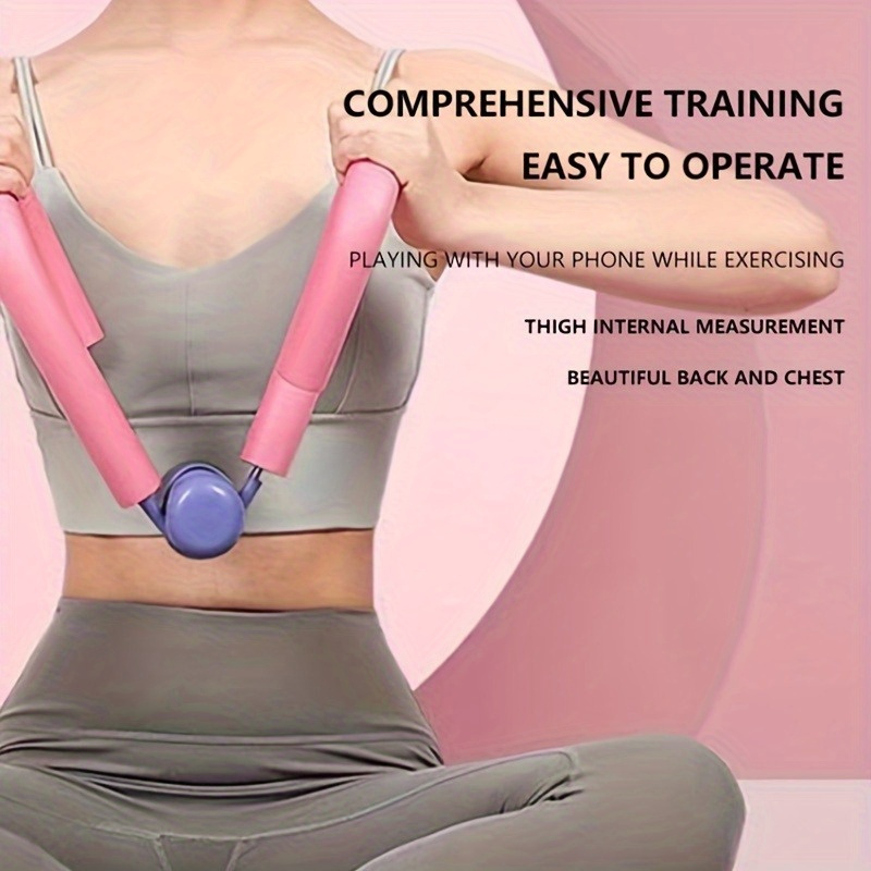 Pelvic Floor Trainer & Leg/Butt Workout Device, Adjustable Non-Muscle Toning Manual Resistance Training Equipment, for Prenatal Fitness Postpartum Recovery, Thigh & Hip Toning, Pink/Blue, No /-Free