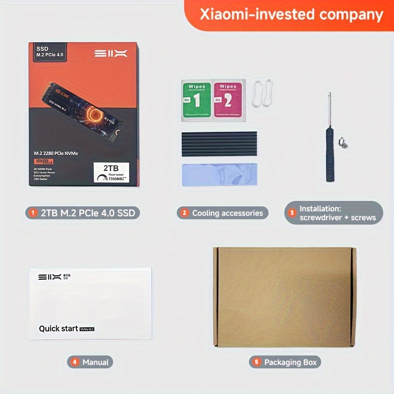 Temu 1TB/2TB/4TB Nvme M.2 2280 Ssd - Pcie 4.0, 7350Mb/S HöGhastighets Intern Solid State Drive FöR Pc, BäRbar Dator & Gaming | Ultrasmidig-image