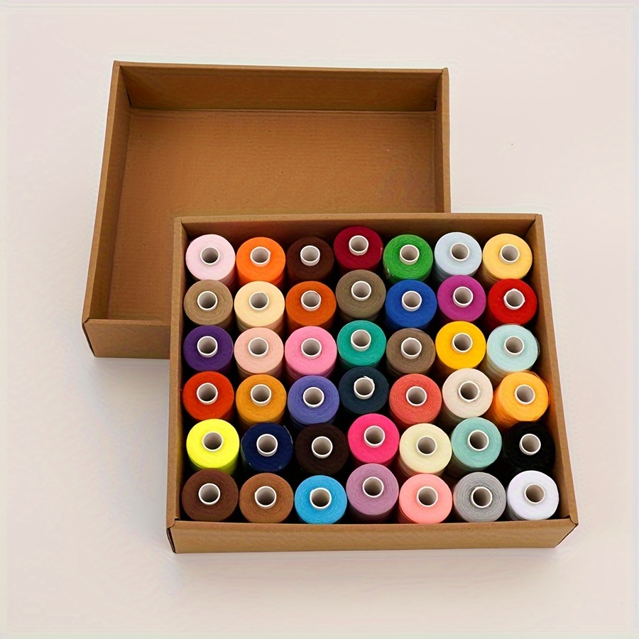TEMU Home Diy Color Thread Sewing Machine Thread Set 42 Spools Hand Sewing Thread Set 1000 Yards Polyester 402 Sewing Thread