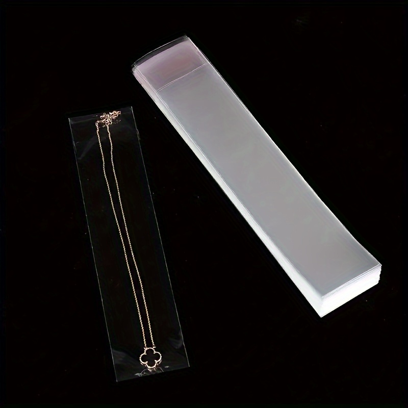 TEMU 100pcs Clear Cellophane Gift Bags - Transparent Opp Plastic Bags For Pretzel Rods, Candy, Party Favors, Jewelry - Open Bottom Design, Ideal For
