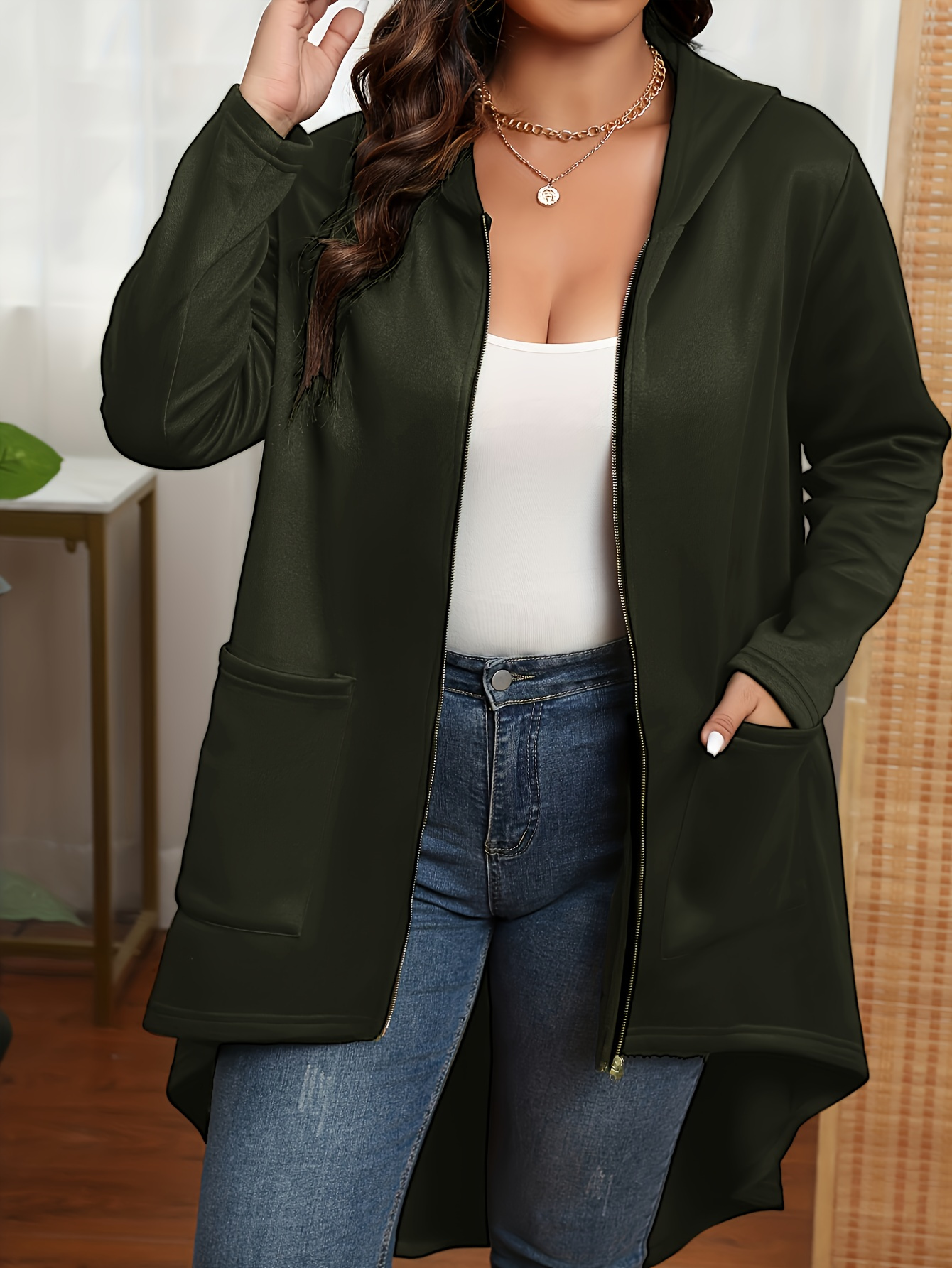 sweater olive green blazer womens outfit