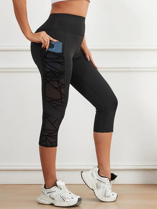 high waisted lifting tummy control pocket contrast yoga pants fitness leggings tight high sportswear