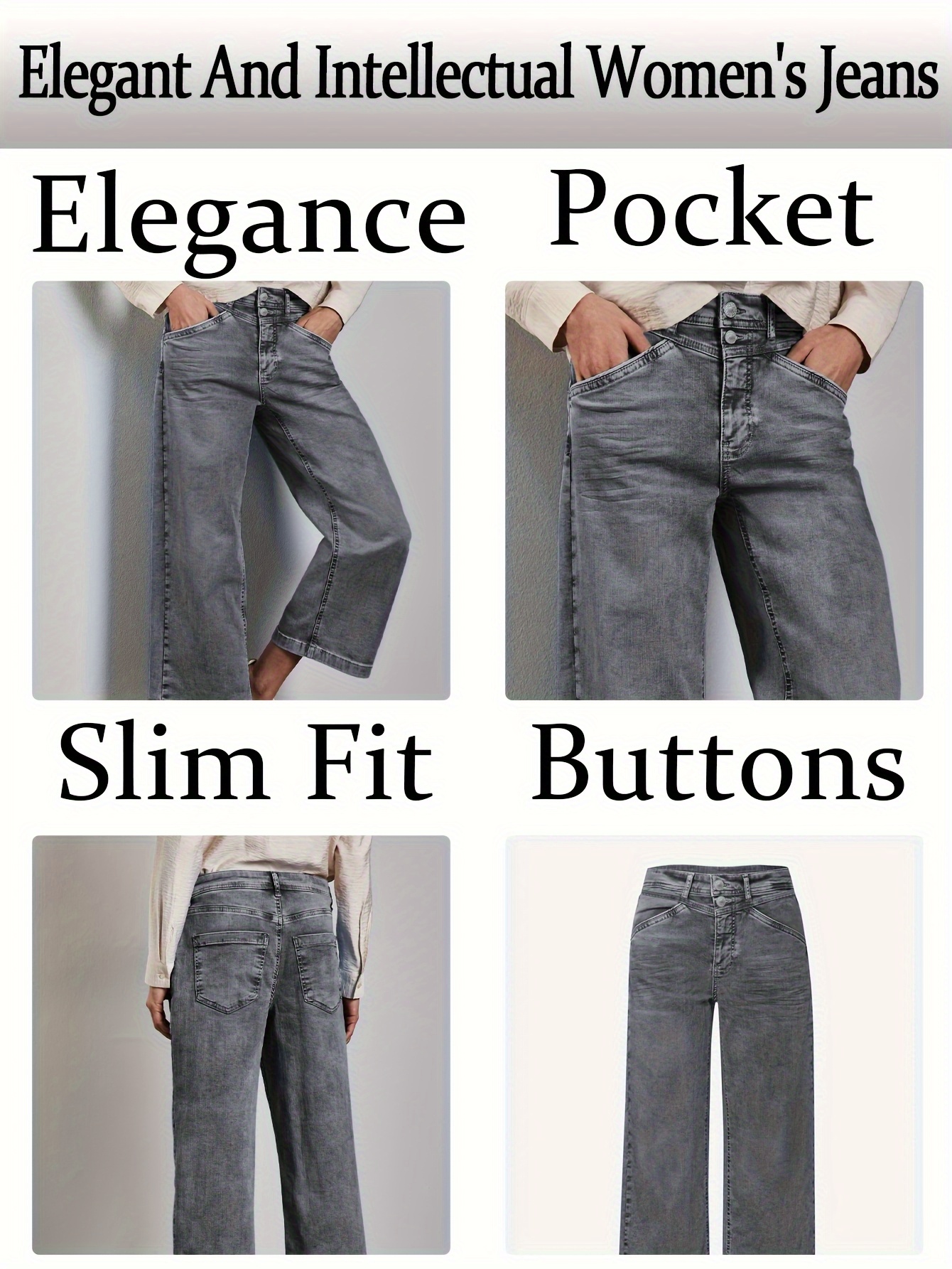 dk85358 1* 's high waist blue denim jogger jeans Temu Austria