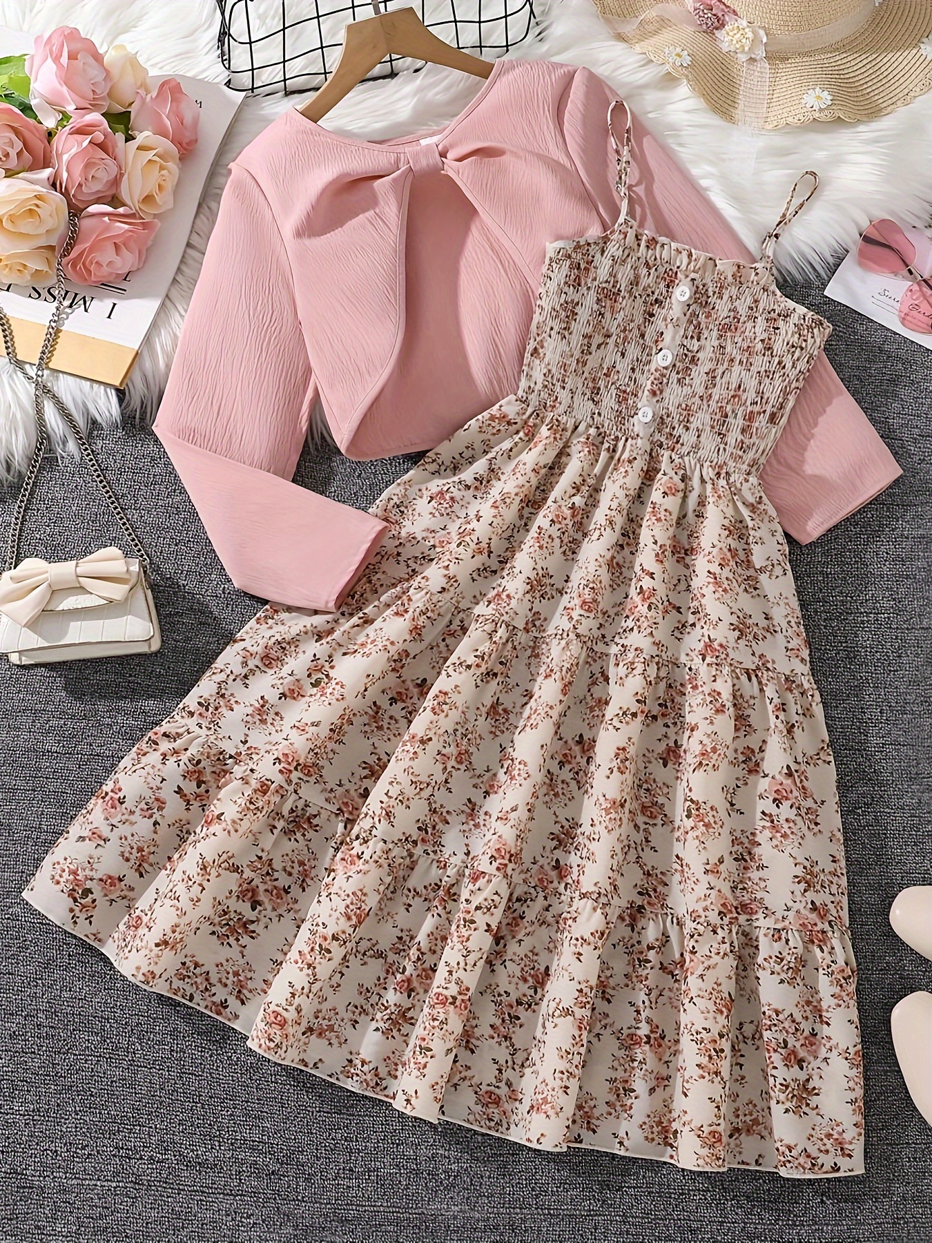 temu fall dresses Womens 2026 Spring, Summer, Autumn Dress Puff Sleeve Square Neck Dresses  Casual Tiered Boho Beach Vacation Midi Dress with Pockets