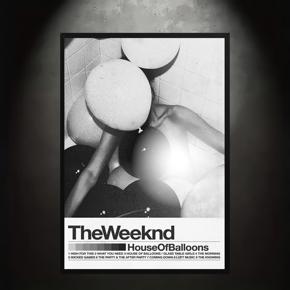 House Of Balloons | The Weeknd Digital Album Poster | | Album Cover Poster,  Music Wall Decor, Music Poster Prints, Music Album Posters