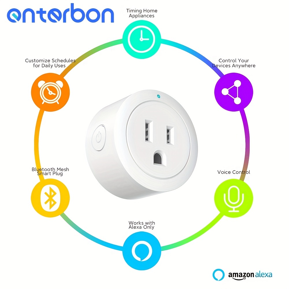 Smart Plug, Smart Home Wi-fi Outlet Works With Alexa, Google Assistant &  Ifttt, No Hub Required, Remote Control, 15 Amp, Etl Certified, White - Temu