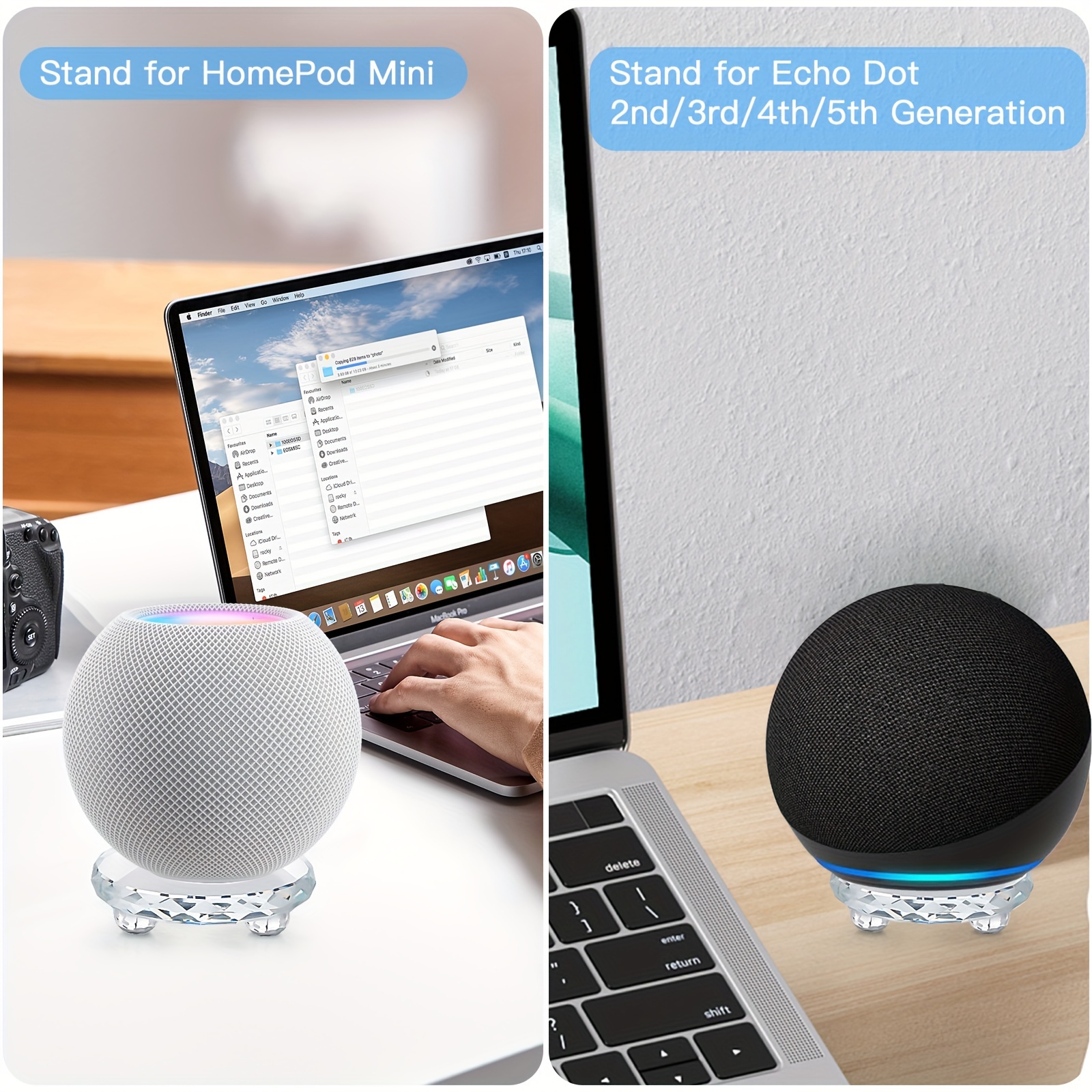 Echo Dot Stand, Homepod Mini Stands for Echo Dot 4th/5th Generation, Echo  Dot Table Holder, Echo Dot Accessories, Space-Saving Alexa Dot 4th/5th Gen  Desktop Speaker Stand Mount