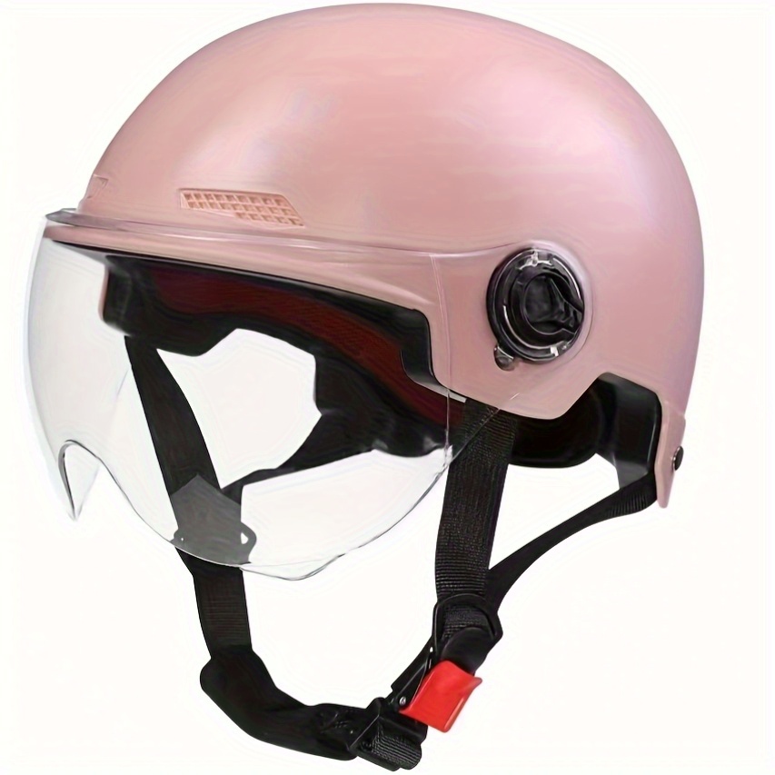 light blue abs motorcycle helmet with clear visor stylish outdoor